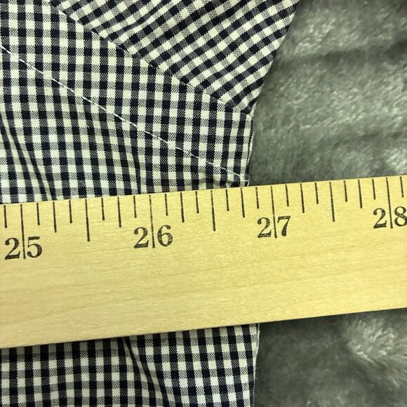 Ralph Lauren Golf Shirt Mens Large White/Black Gingham Button Down Short Sleeve - Picture 5 of 8